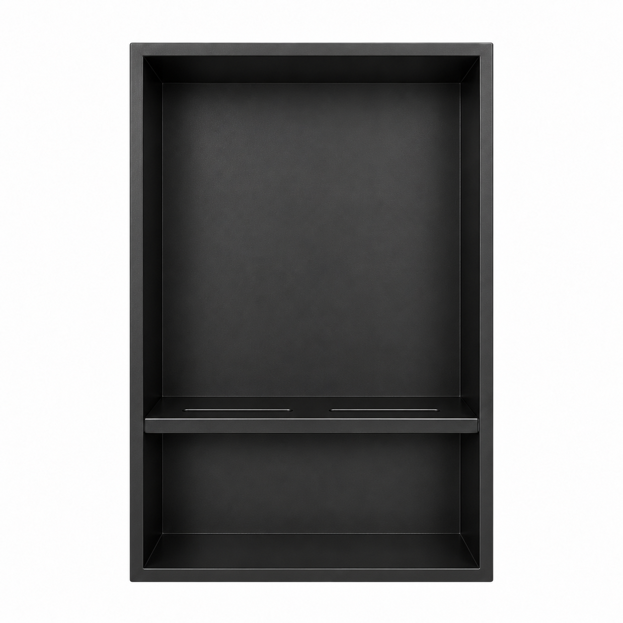 H18-2 matte black stainless steel shower niche