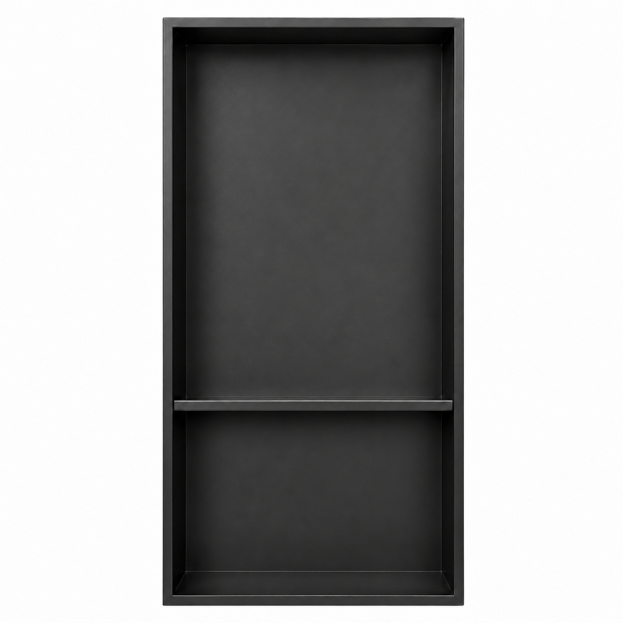 H24-2X matte black stainless steel shower niche