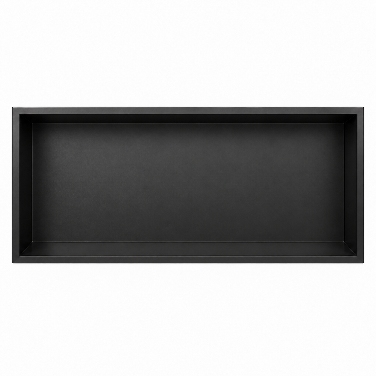 H24 matte black stainless steel shower niche